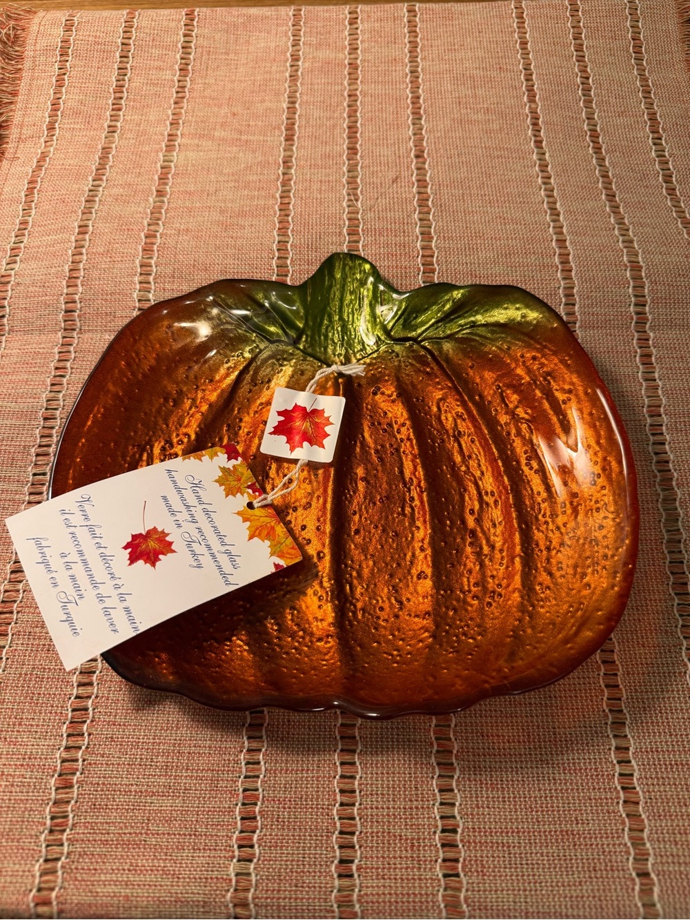 Pumpkin fall decorative dish